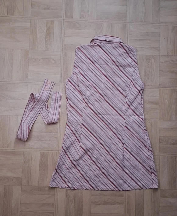 Robe Longue Sans Manches / Etam / Rayée Rose / Taille 40 / Femme / Vintage – photo 2